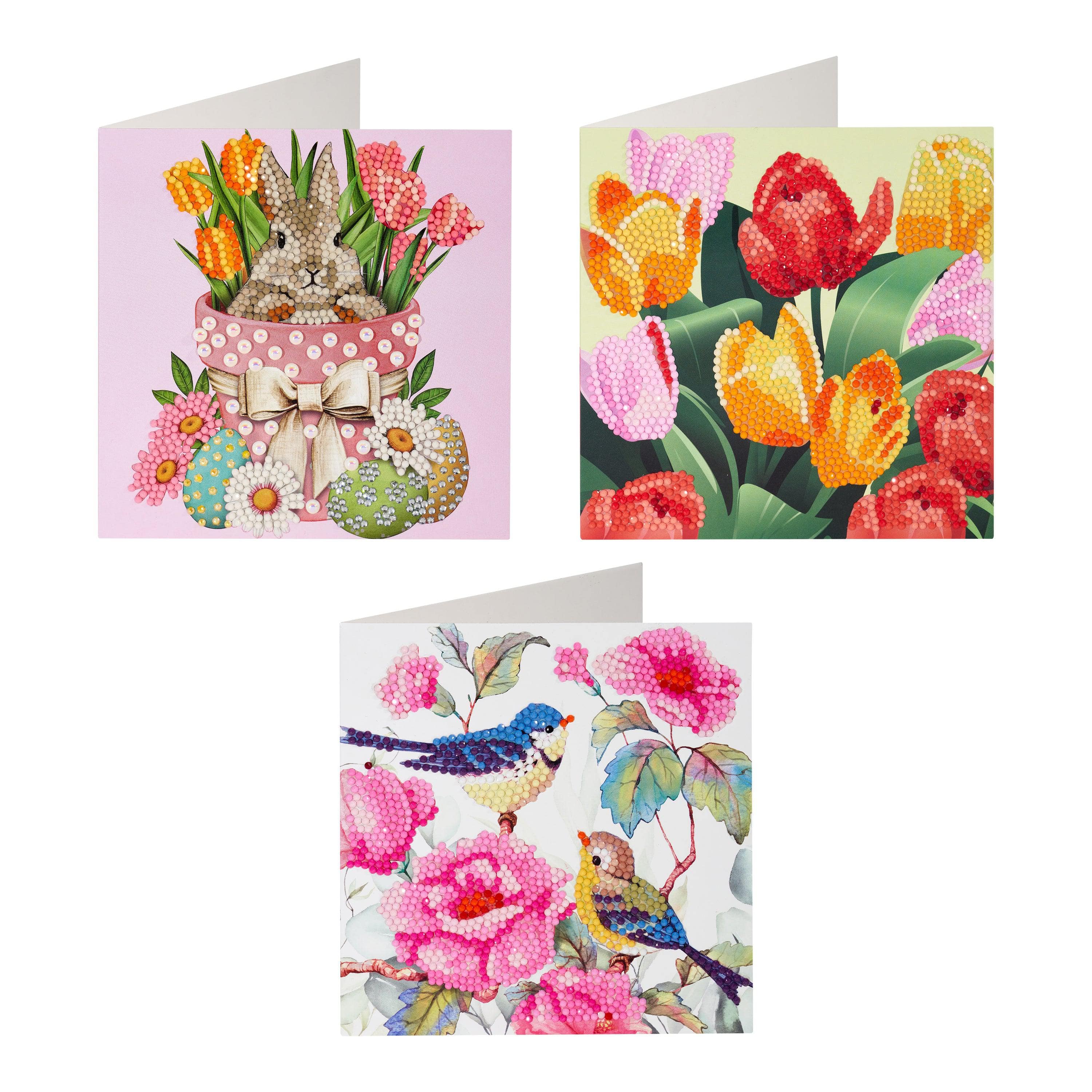 DIY Spring Cards 3 Pack Diamond Art Club