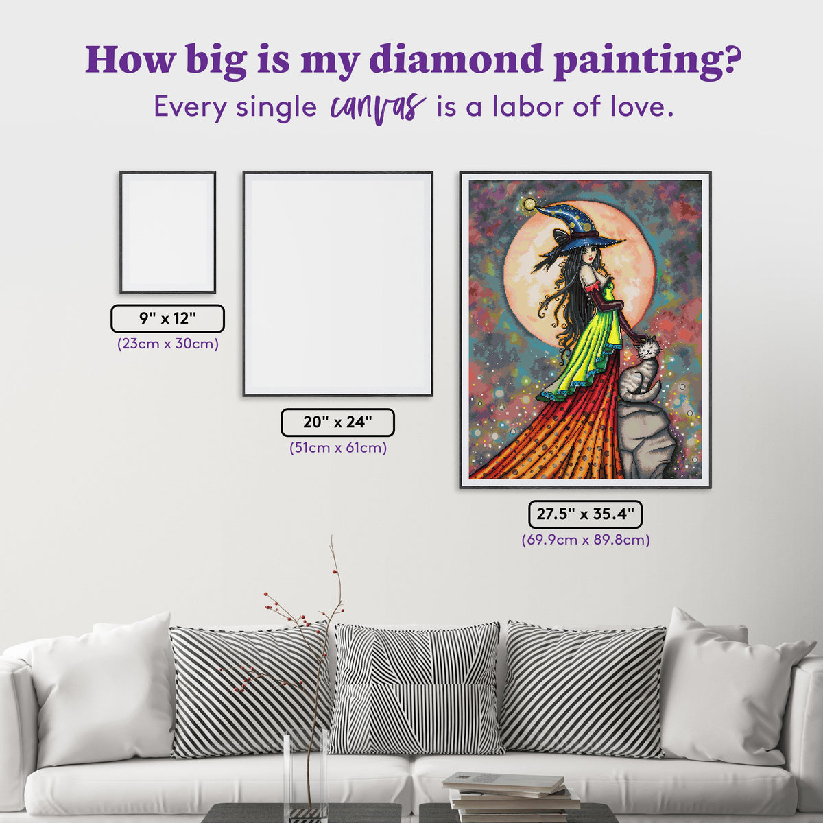 Diamond Painting Do No Harm 27.5" x 35.4" (69.9cm x 89.8cm) / Square with 60 Colors including 2 ABs and 3 Fairy Dust Diamonds and 2 Special Diamonds / 101,441