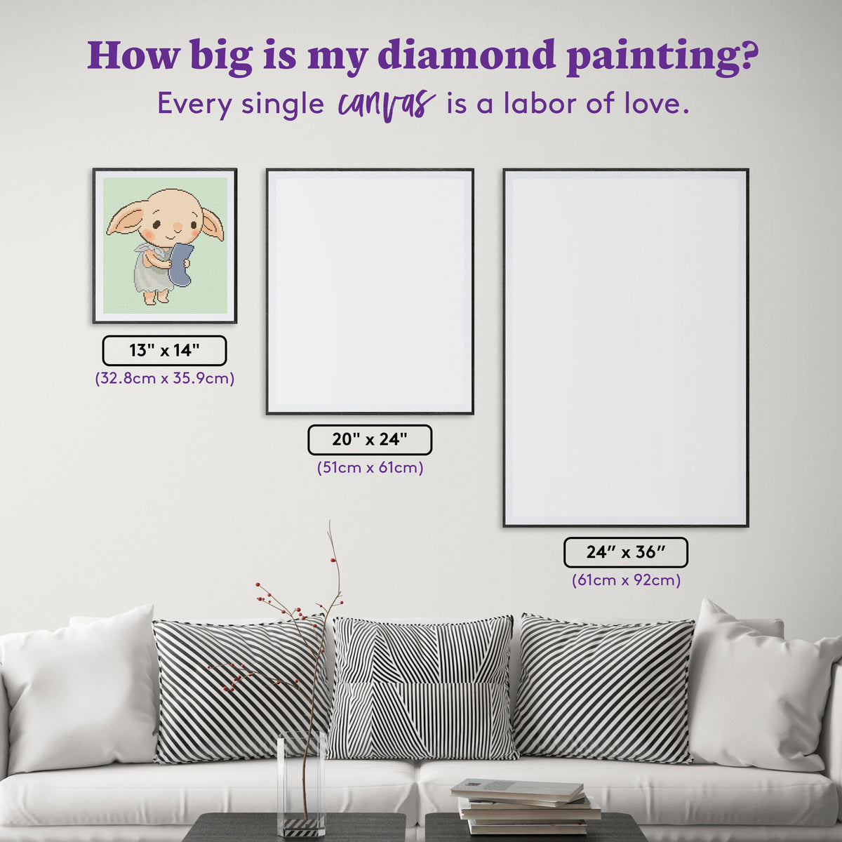 Diamond Painting Dobby™ is Free! 13" x 14" (32.8cm x 35.9cm) / Round With 11 Colors / 14,976