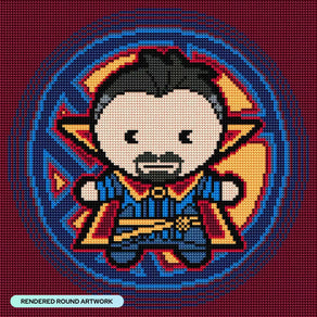 Diamond Painting Dr. Strange™ 13" x 13" (32.8cm x 32.8cm) / Round with 10 Colors including 1 ABs / 13,689