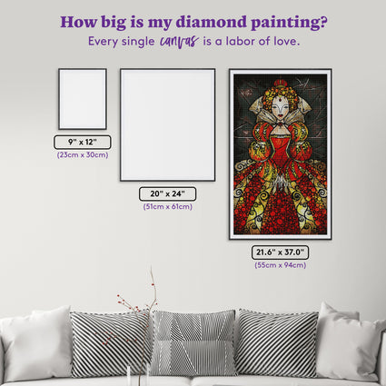 Diamond Painting Elizabeth 21.6" x 37.0" (55cm x 94cm) / Round With 35 Colors including 2 ABs / 64,591