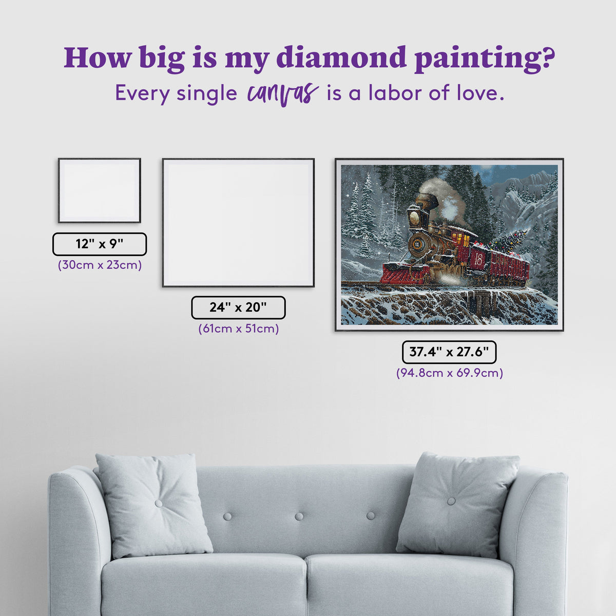 Diamond Painting Engine 18 37.4" x 27.6" (94.8cm x 69.9cm) / Square with 48 Colors including 3 ABs and 1 Fairy Dust Diamond / 107,061