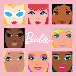 Diamond Painting Faces of Barbie™ 20" x 20" (50.8cm x 50.8cm) / Square with 49 Colors including 3 ABs and 1 Fairy Dust Diamond / 41,616