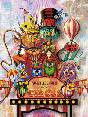 Diamond Painting Family Circus 27.6" x 36.6" (70cm x 93cm) / Square with 64 Colors including 5 ABs / 102,213