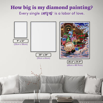 Diamond Painting Filling the Sleigh 25.6" x 31.9" (65cm x 80.9cm) / Square with 62 Colors including 1 AB and 3 Fairy Dust Diamonds / 84,825