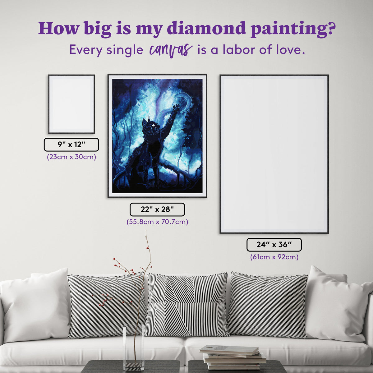 Diamond Painting Finders Keepers 22" x 28" (55.8cm x 70.7cm) / Square with 39 Colors including 1 Iridescent Diamond and 3 Fairy Dust Diamonds / 63,616