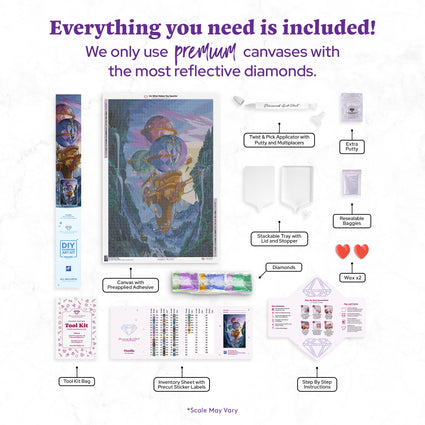 Diamond Painting Floatilla 27.6" x 41.3" (70cm x 105cm) / Square with 59 Colors including 1 ABs and 3 Fairy Dust Diamonds / 118,301