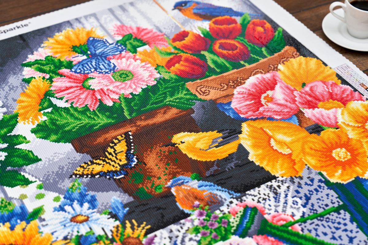 Diamond Painting Flower Market 37.4" x 27.6" (95cm x 70cm) / Square with 58 Colors including 4 ABs / 107,061