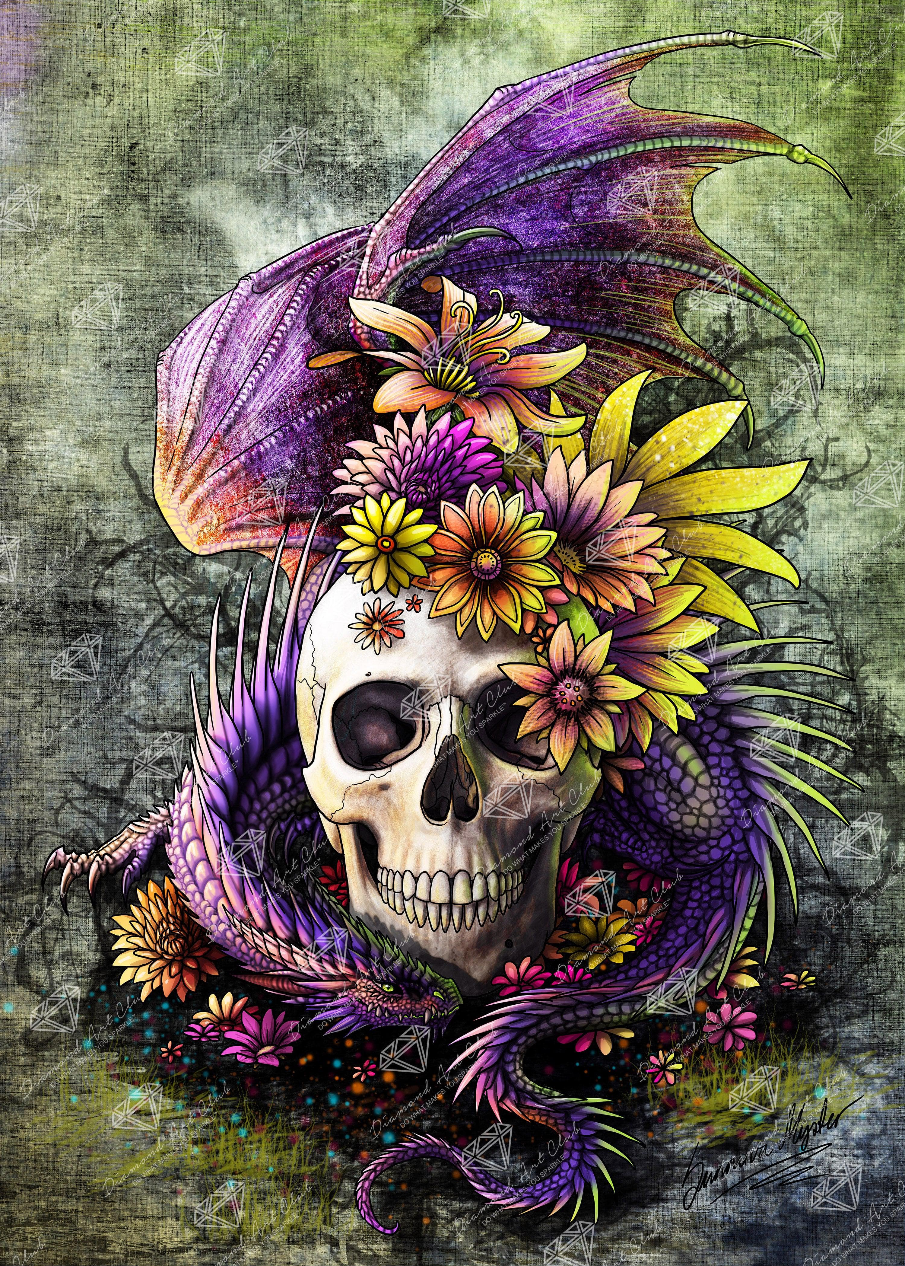 Flowery Skull – Diamond Art Club