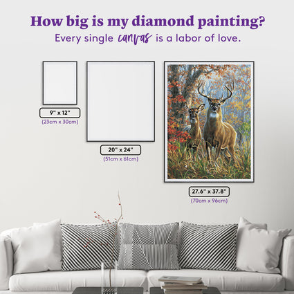 Diamond Painting Forest Monarch 27.6" x 37.8″ (70cm x 96cm) / Square with 48 Colors including 3 ABs / 105,534