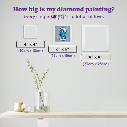 Diamond Painting Frameables™ - Brainy 6" x 6" (15cm x 15cm) / Round with 6 Colors including 3 Iridescent Diamonds / 2,478