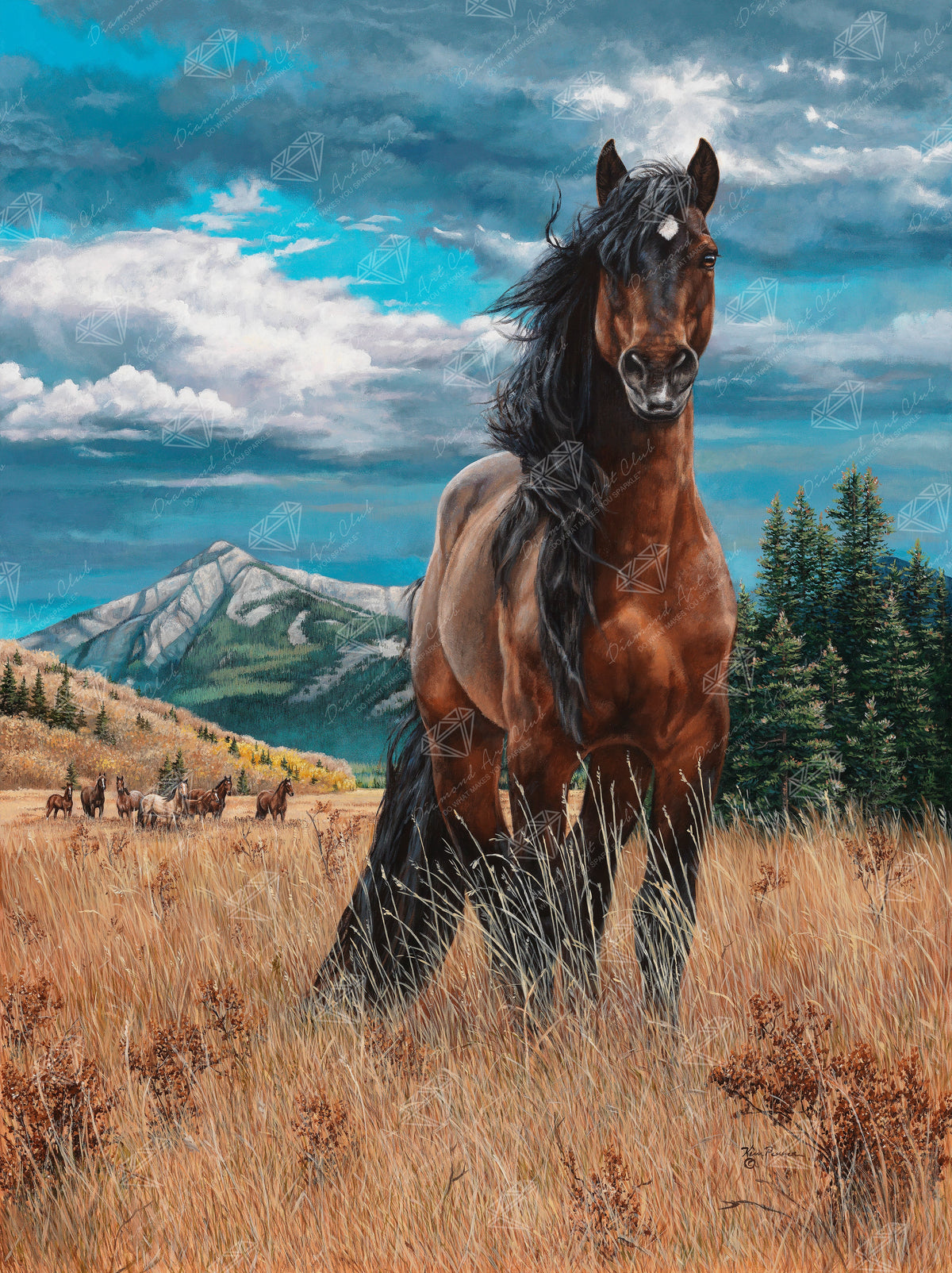 Diamond Painting Freedom 25.6" x 34.3" (65cm x 87cm) / Square with 48 Colors including 5 ABs / 91,089