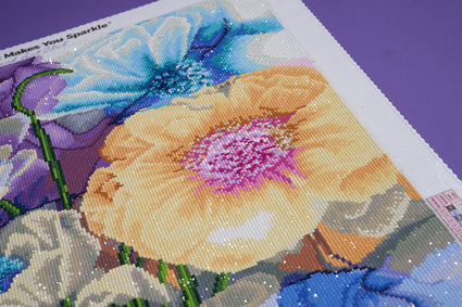 Diamond Painting Full of Blooms 22" x 31" (55.6cm x 78.7cm) / Round with 52 Colors including 3 ABs and 3 Fairy Dust Diamonds / 57,772