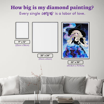 Diamond Painting Galaxy Potion 22" x 30" (55.8cm x 75.9cm) / Square with 74 Colors including 2 ABs and 1 Electro Diamond and 1 Iridescent Diamond and 5 Fairy Dust Diamonds / 68,320