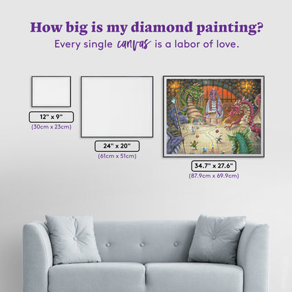 Diamond Painting Game Night 34.7" x 27.6" (87.9cm x 69.9cm) / Square with 87 Colors including 4 ABs and 4 Fairy Dust Diamonds / 99,193