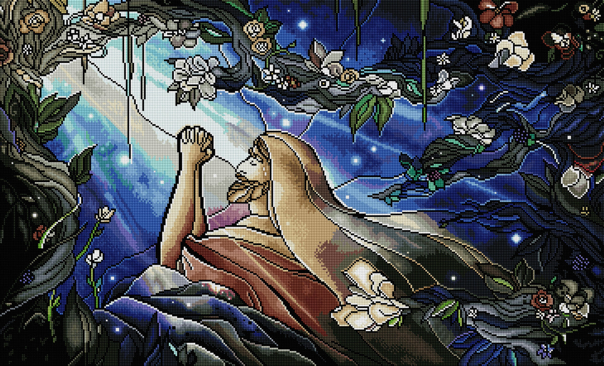 Diamond Painting Gethsemane 36" x 22" (92cm x 56cm) / Square with 64 Colors including 4 ABs / 80,665