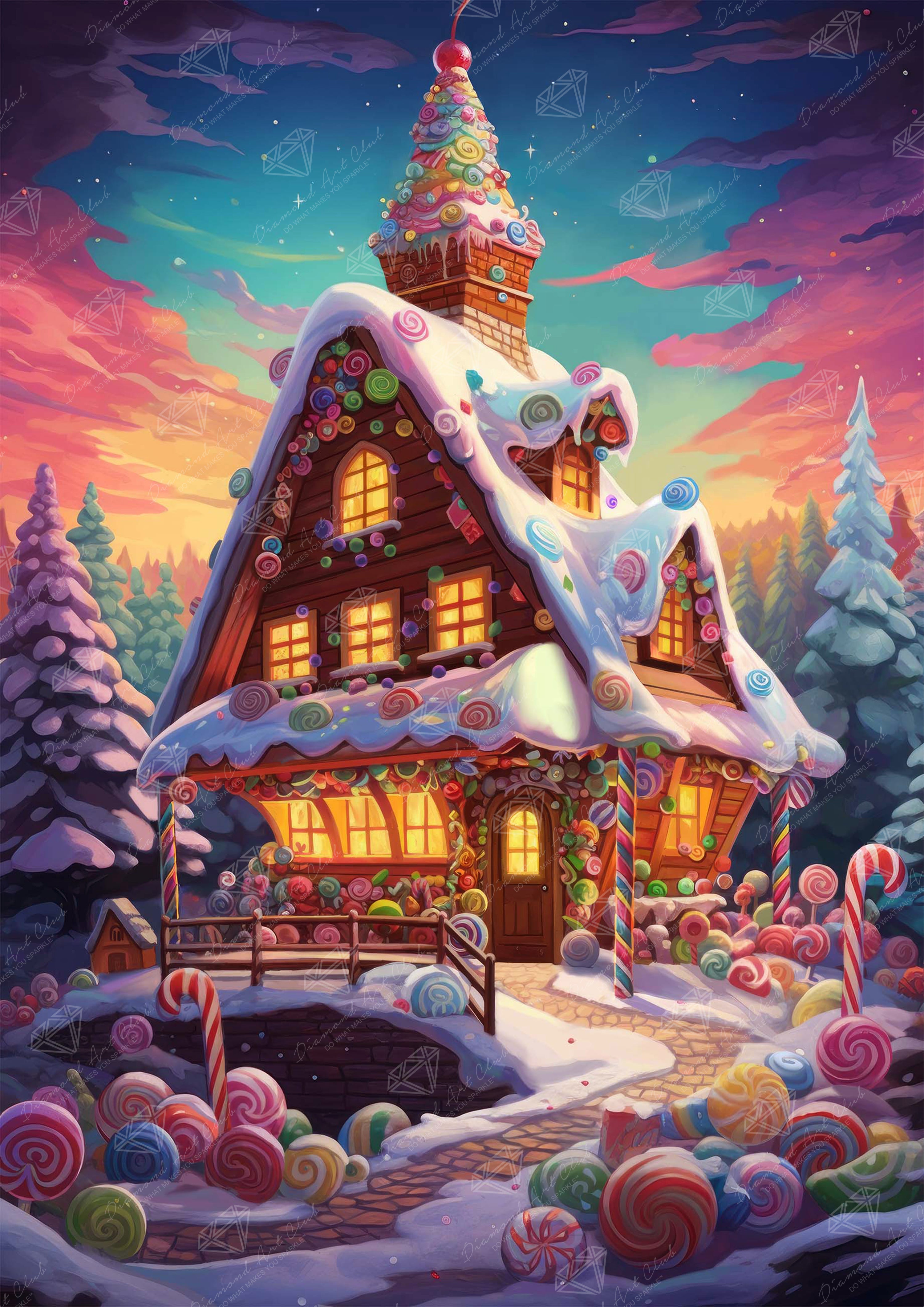 Christmas Tree Cabin by Diamond high quality Art Club