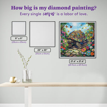 Diamond Painting Going Out for a Walk 27.6" x 27.6" (69.9cm x 69.9cm) / Square with 96 Colors including 2 ABs and 5 Fairy Dust Diamonds / 78,961