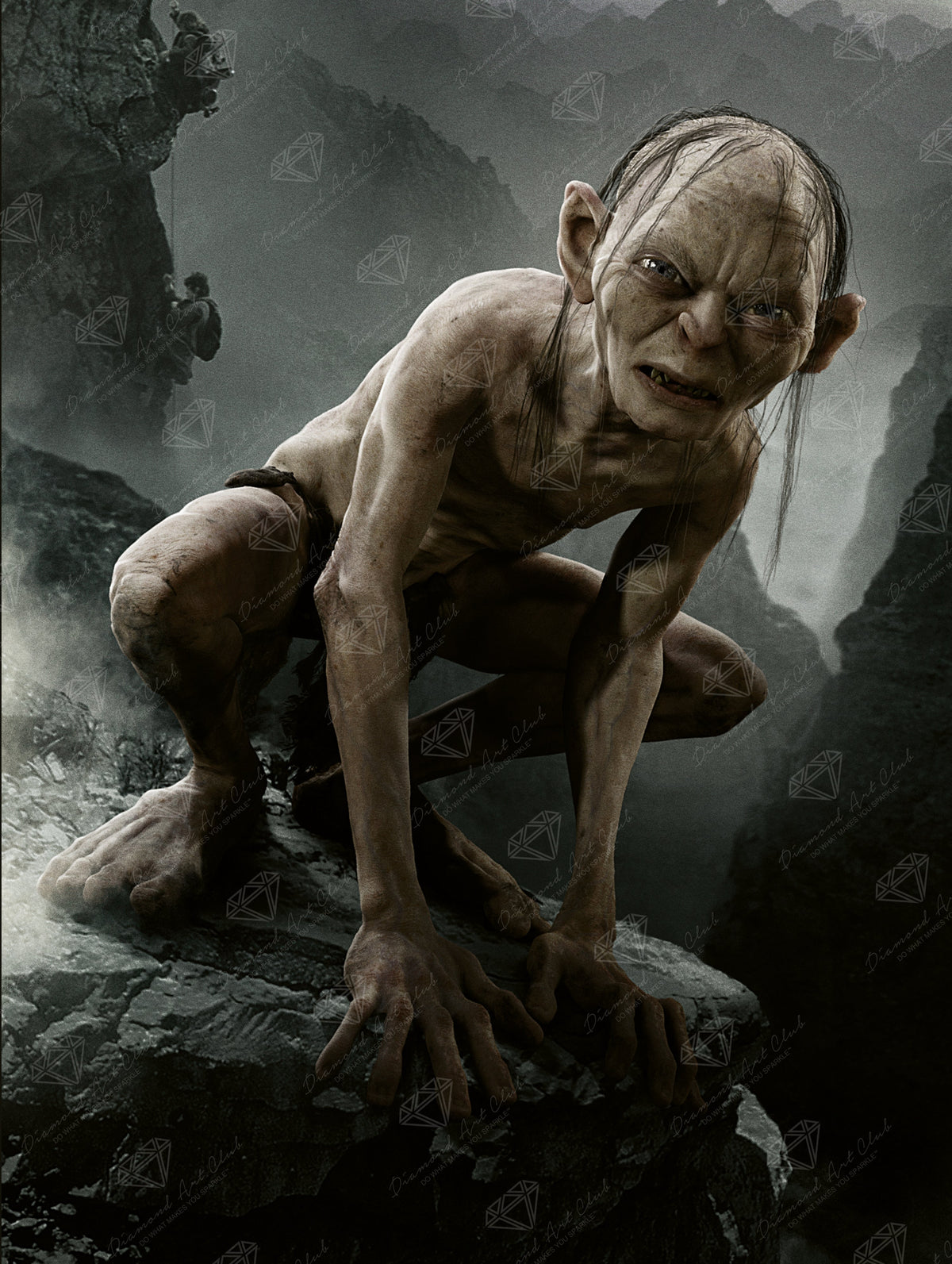 Diamond Painting Gollum 27.6" x 36.6" (70cm x 93cm) / Square with 31 Colors including 1 Fairy Dust Diamond / 104,813