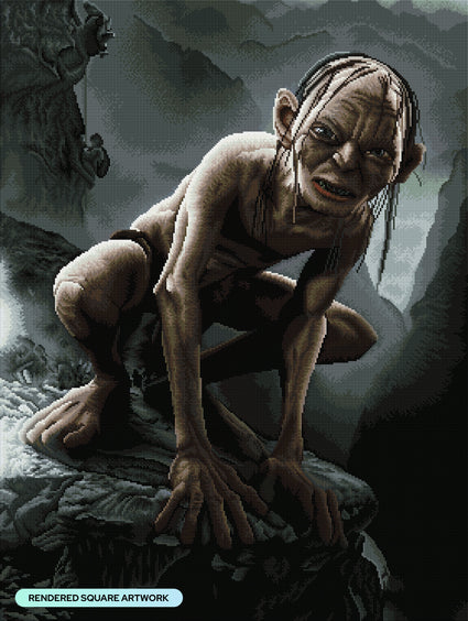 Diamond Painting Gollum 27.6" x 36.6" (70cm x 93cm) / Square with 31 Colors including 1 Fairy Dust Diamond / 104,813