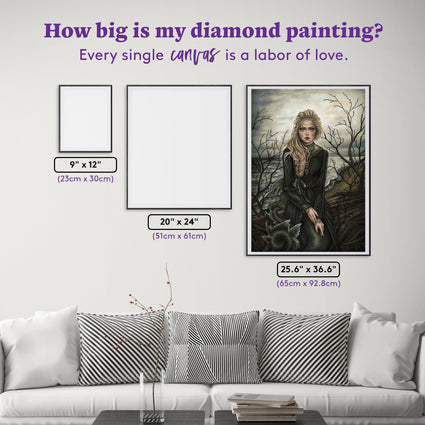 Diamond Painting Gorgona 25.6" x 36.6" (65cm x 92.8cm) / Square with 50 Colors including 1 AB and 3 Fairy Dust Diamonds / 97,353