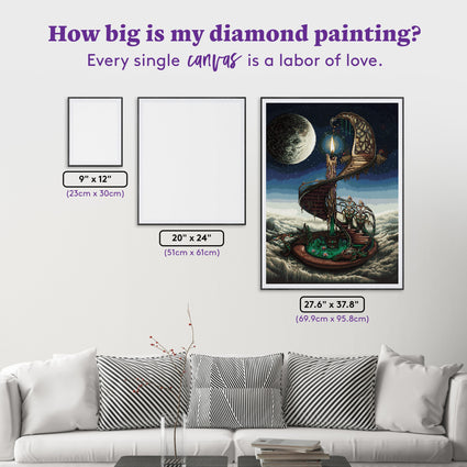 Diamond Painting Guardian Dragon of Candle Holder 27.6" x 37.8" (69.9cm x 95.8cm) / Square with 54 Colors including 1 AB and 5 Fairy Dust Diamonds / 108,185