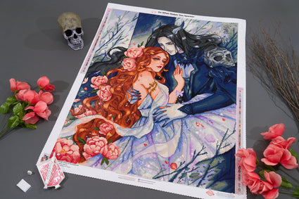 Diamond Painting Hades & Persephone 25.6" x 33.9" (65cm x 86cm) / Square with 68 Colors including 3 ABs and 4 Fairy Dust Diamonds / 90,045