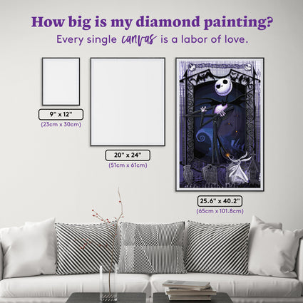 Diamond Painting Hail to the Pumpkin King 25.6" x 40.2" (65cm x 101.8cm) / Square with 34 Colors including 1 AB and 4 Fairy Dust Diamonds / 106,749