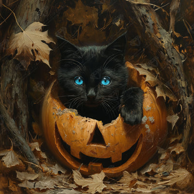 Diamond Painting Halloween Prowler 22" x 22" (55.8cm x 55.8cm) / Square with 41 Colors including 1 AB and 3 Fairy Dust Diamonds / 50,176