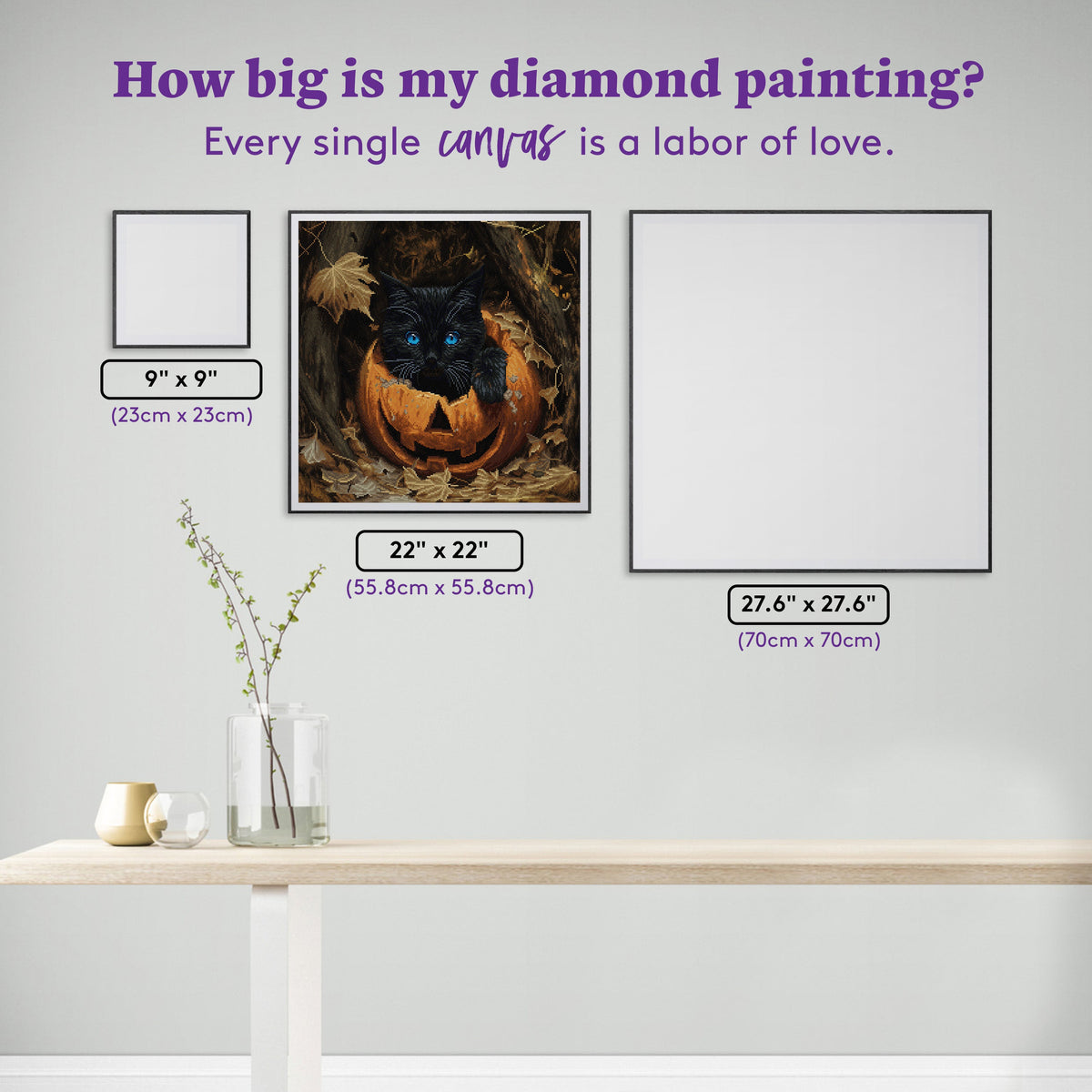 Diamond Painting Halloween Prowler 22" x 22" (55.8cm x 55.8cm) / Square with 41 Colors including 1 AB and 3 Fairy Dust Diamonds / 50,176