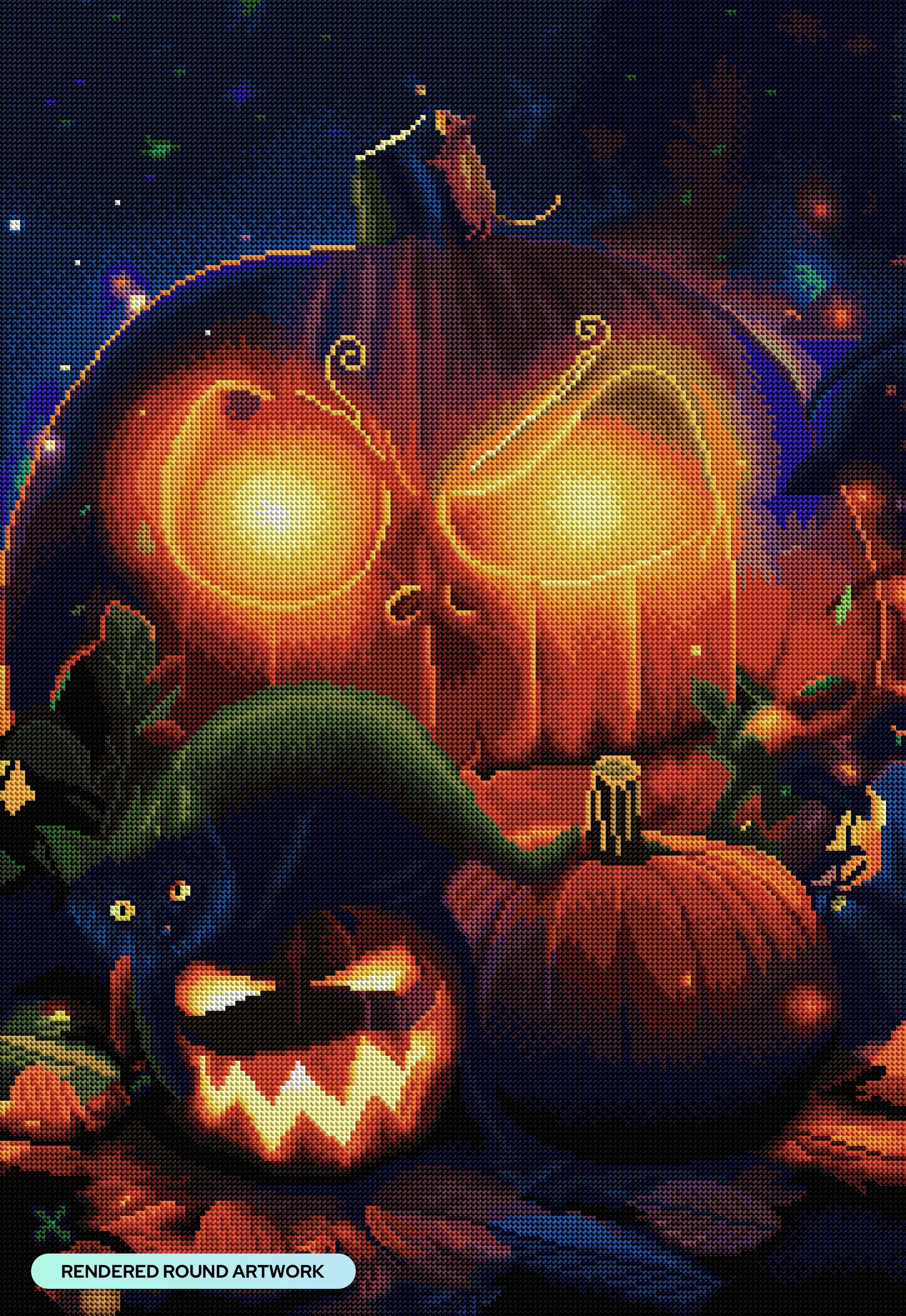 Diamond art club selling Halloween nighttime