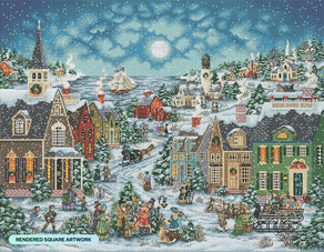 Diamond Painting Harbor Side Carolers 35.4" x 27.6" (90cm x 70cm) / Square with 54 Colors including 5 ABs / 101,441