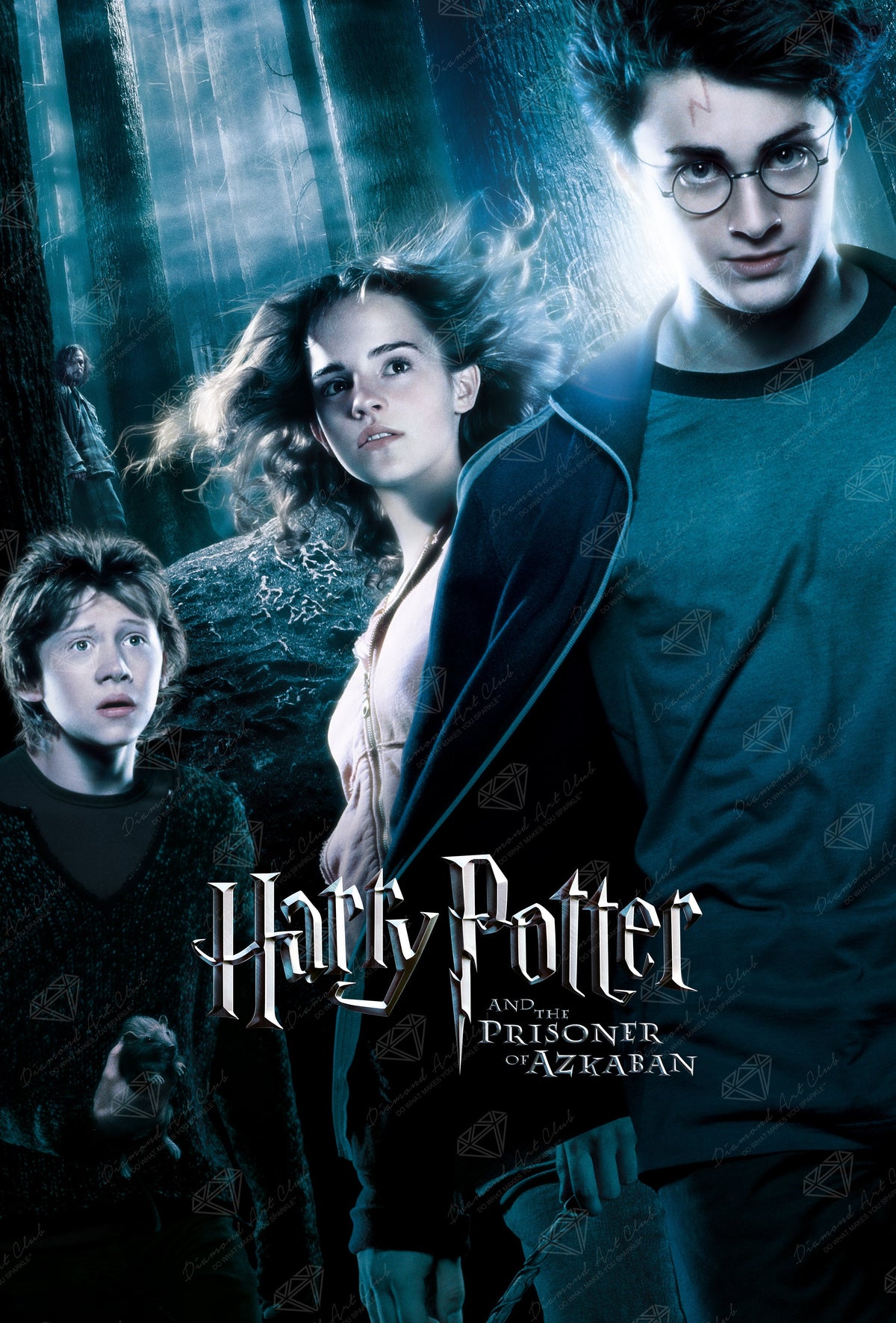 Diamond Painting Harry Potter and the Prisoner of Azkaban 36.4" x 39" (67cm x 99cm) / Square with 46 Colors Including 1 AB and 2 Fairy Dust Diamonds / 106,793