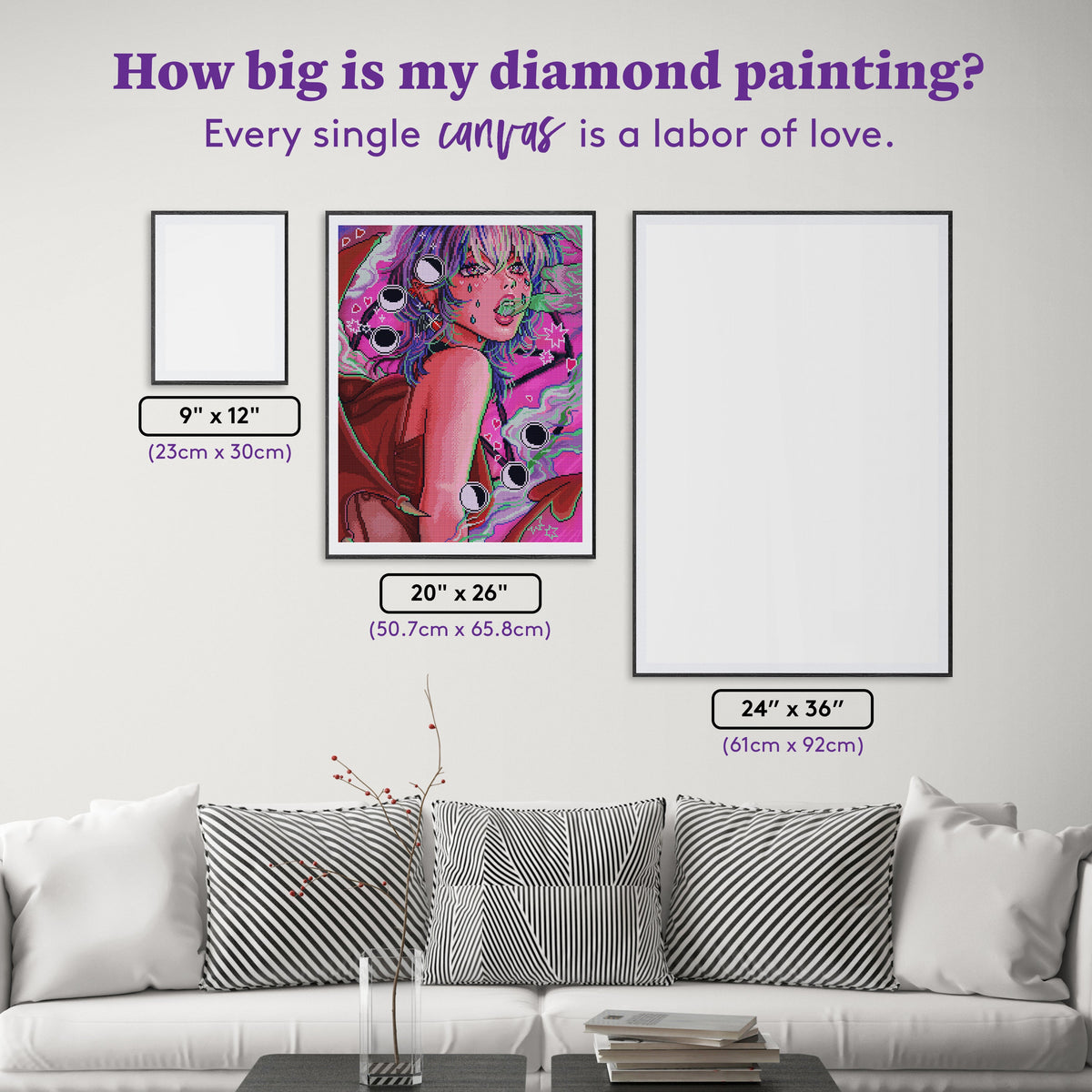 Diamond Painting Her Summoning 20" x 26" (50.7cm x 65.8cm) / Round With 60 Colors Including 5 ABs / 42,535