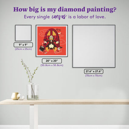 Diamond Painting Hide Inside 20" x 20" (50.8cm x 50.8cm) / Square with 10 Colors including 1 AB and 2 Fairy Dust Diamonds / 41,616