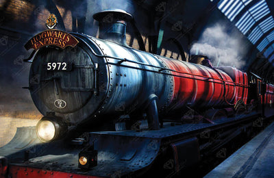 Diamond Painting Hogwarts™ Express 34" x 22″ (86cm x 56cm) / Round With 47 Colors Including 3 ABs / 60,894