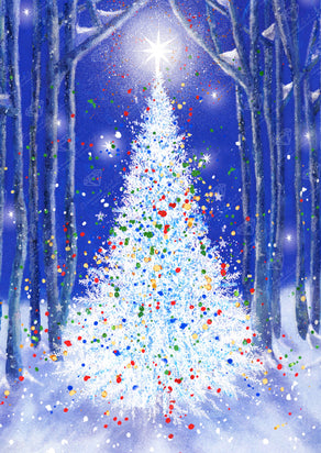 Diamond Painting Holiday Tree of Sparkles 22" x 31" (55.8cm x 78.7cm) / Square With 34 Colors Including 2 ABs and 3 Fairy Dust Diamonds and 1 Iridescent Diamond / 70,784