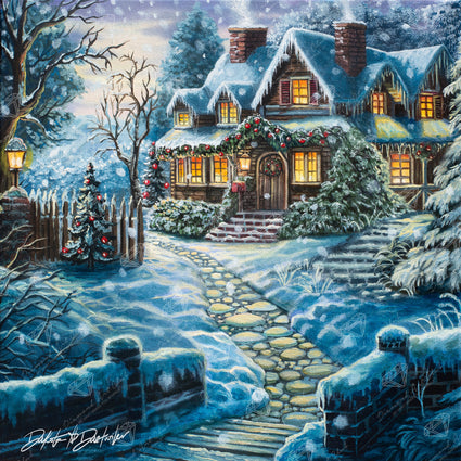 Diamond Painting Home for the Holidays 22" x 22" (55.8cm x 55.8cm) / Square with 45 Colors including 3 ABs and 2 Fairy Dust Diamonds / 50,176