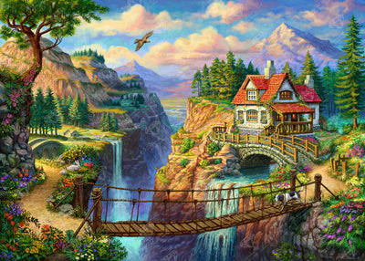 Diamond Painting House on the Cliff 39.6" x 27.6" (98cm x 70cm) / Square with 62 Colors including 4 ABs / 110,433