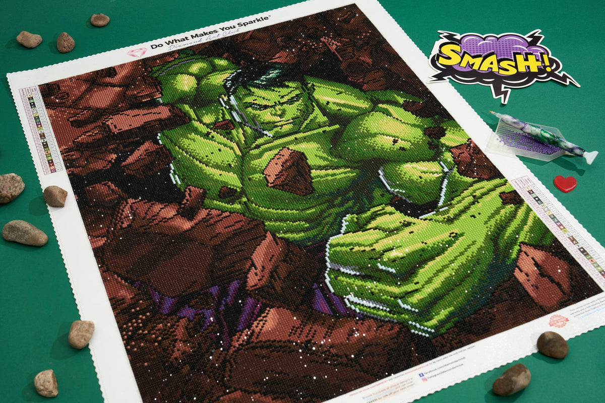 Diamond Painting Hulk™ Smash! 20" x 25" (50.7cm x 64cm) / Round with 27 Colors including 1 ABs / 41,268