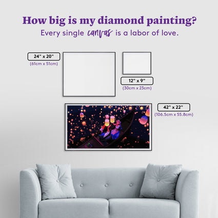 Diamond Painting I See the Light 42" x 22" (106.5cm x 55.8cm) / Square with 59 Colors including 2 ABs and 3 Fairy Dust Diamonds / 95,872