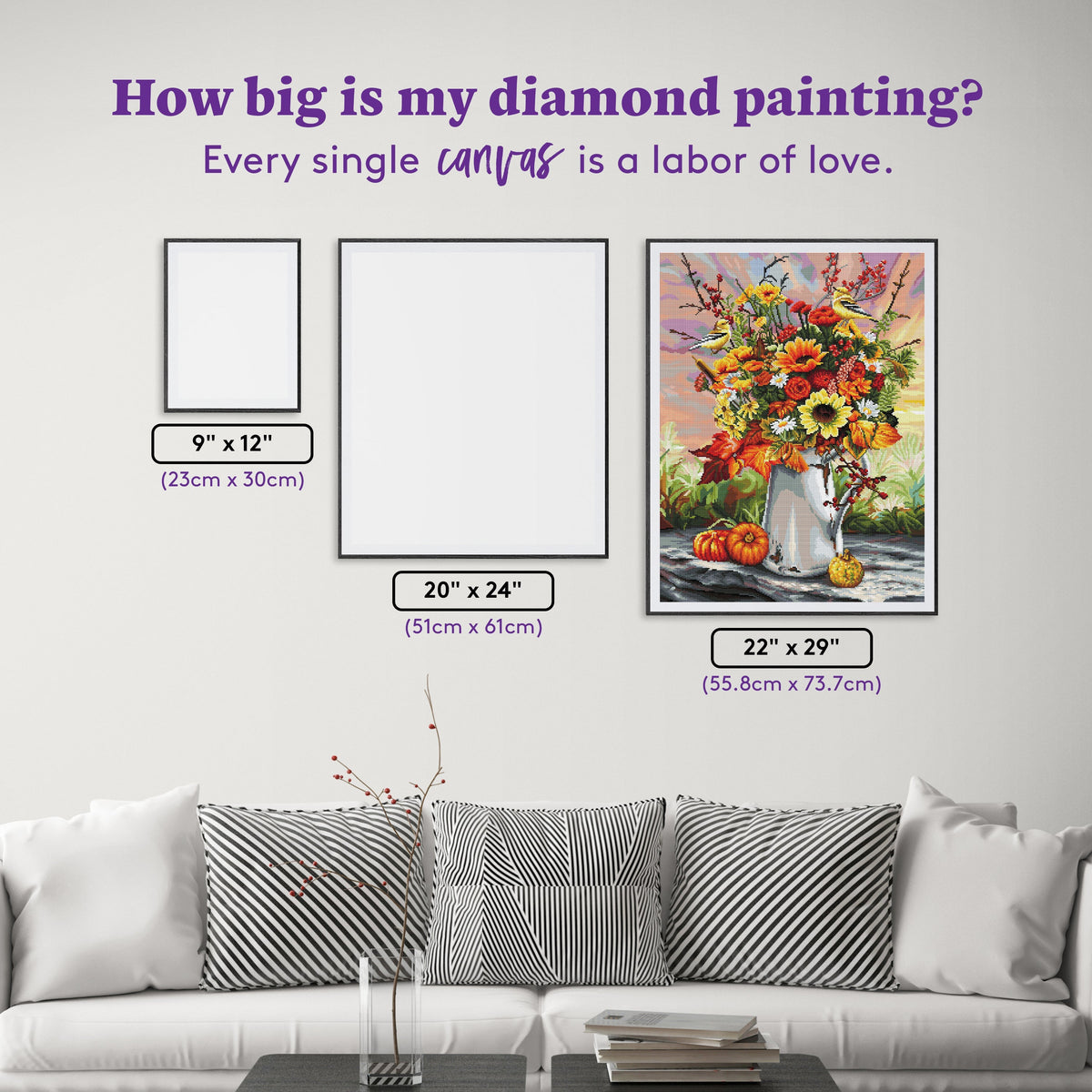 Diamond Painting In Everything Give Thanks 22" x 29" (55.8cm x 73.7cm) / Square with 59 Colors including 4 ABs / 66,304