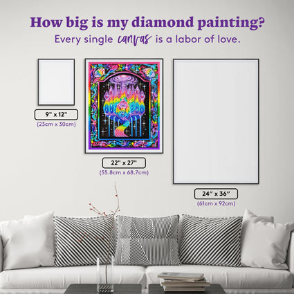 Diamond Painting Inner Kingdom 22" x 27" (55.8cm x 68.7cm) / Square with 84 Colors including 4 ABs and 8 Fairy Dust Diamonds / 61,824