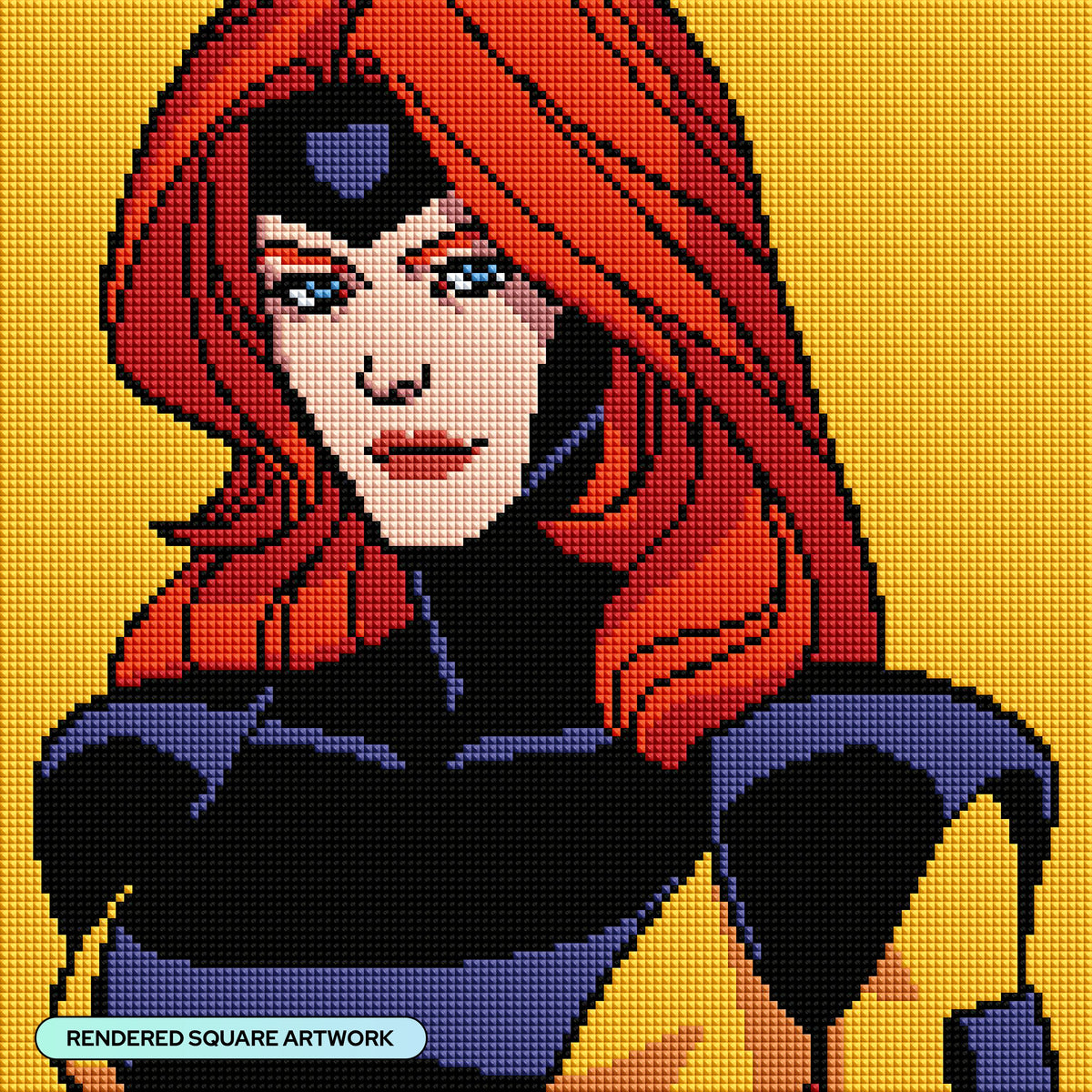 Diamond Painting Jean Grey 13" x 13" (32.9cm x 32.9cm) / Square with 11 Colors including 1 AB / 17,424