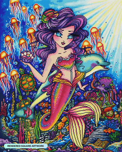 Pink Mermaid – Diamond Art Club