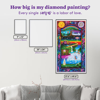 Diamond Painting Joyful Journey 27.6" x 49.6" (69.9cm x 125.9cm) / Square with 81 Colors including 1 AB and 6 Fairy Dust Diamonds / 142,186