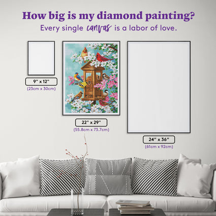 Diamond Painting Joys of Spring 22" x 29" (55.8cm x 73.7cm) / Round with 54 Colors including 4 ABs / 52,337