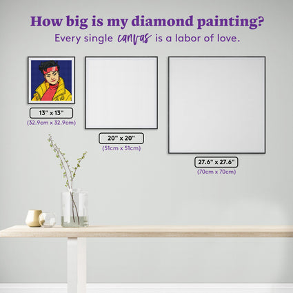 Diamond Painting Jubilee 13" x 13" (32.9cm x 32.9cm) / Square with 14 Colors including 1 Fairy Dust Diamond / 17,424