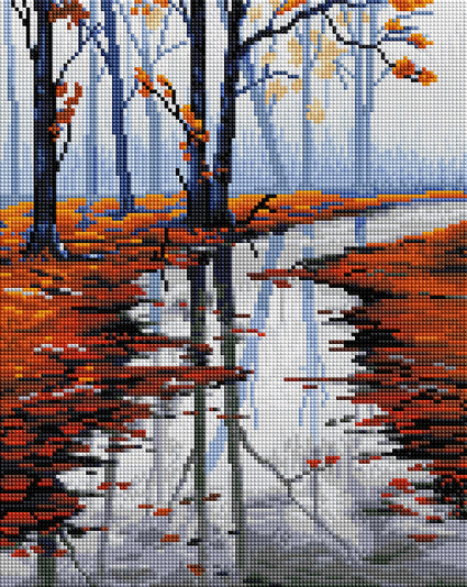 Diamond Painting Last Autumn Days 12.6″ x 15.7″ (32cm x 40cm) / Square With 29 Colors Including 2 ABs / 19,625