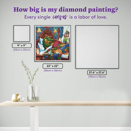 Diamond Painting Lazy Day 22" x 22″ (56cm x 56cm) / Square with 50 Colors including 4 ABs / 48,841